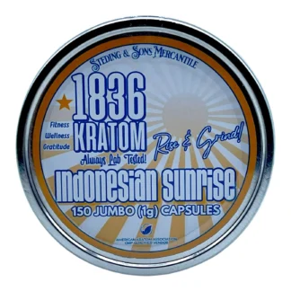 1836 Kratom Indo Sunrise 150 Caps