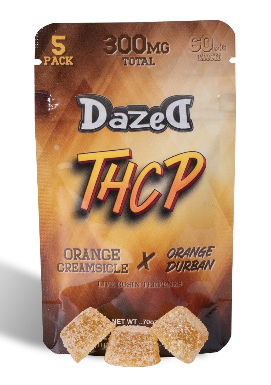 Dazed THC-P 60mg Gummies Orange Creamsicle Closeout
