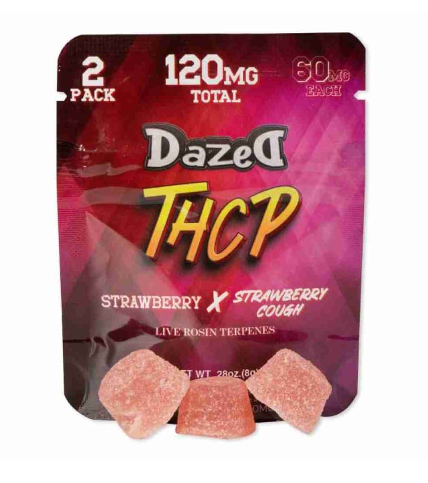 Dazed THC-P 60mg 2pk Gummies Strawberry Closeout