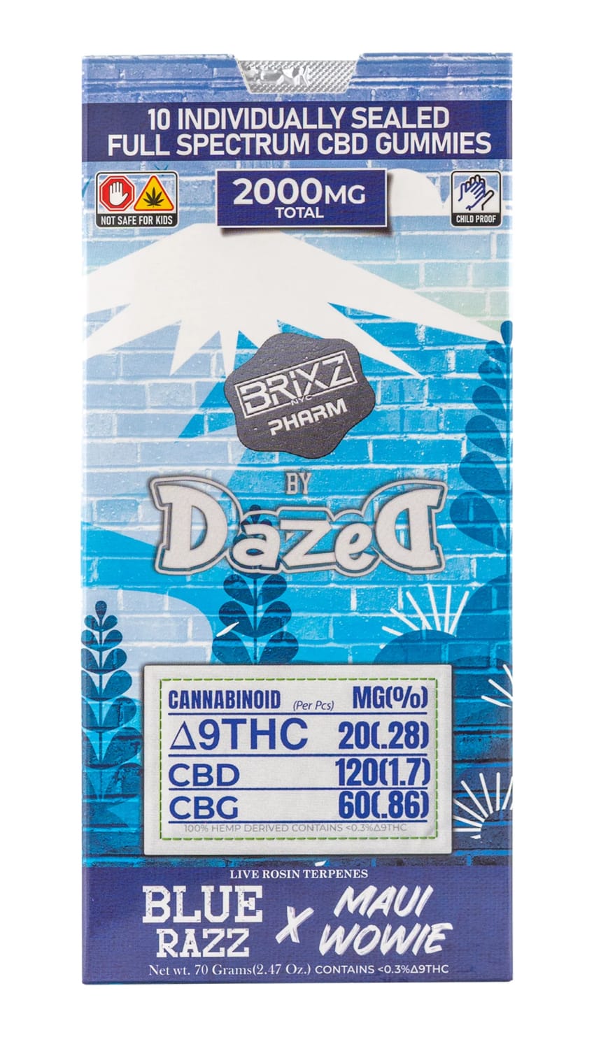 Brixz D9 Gummies Blue Razz