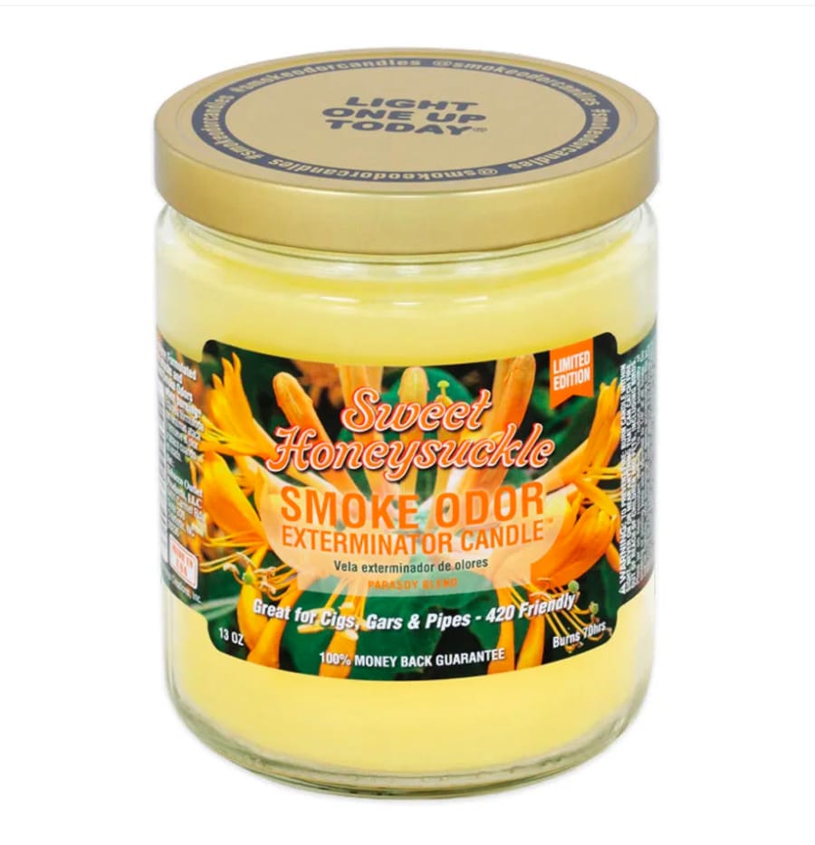 Smoke Odor Candle Sweet Honeysuckle
