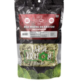 Earth Kratom- Red Maeng DA Caps 300 Ct
