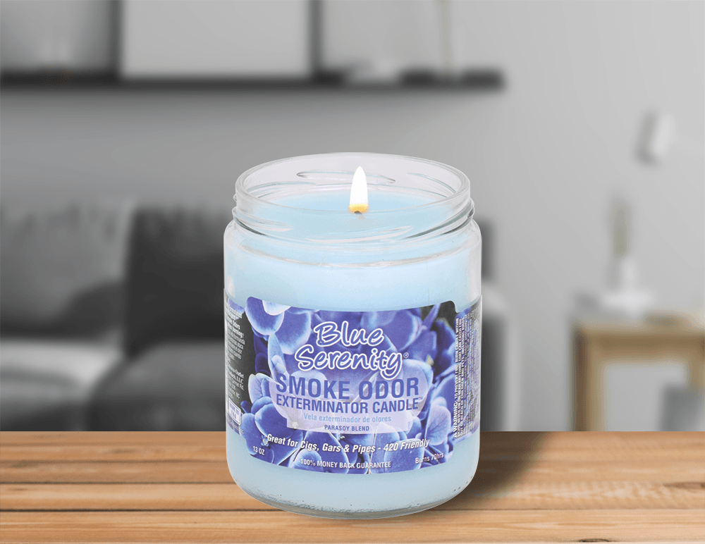 blue serenity smoke odor exterminator candle