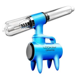 Lookah Giraffe Blue – desktop electric nectar collector with quartz coil and glass mouthpiece.