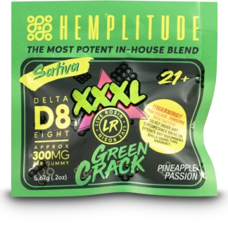 Hemplitude D8 Gummy 300MG Green Crack