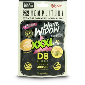 Hemplitude D8 Gummy 1800mg White Widow 6ct