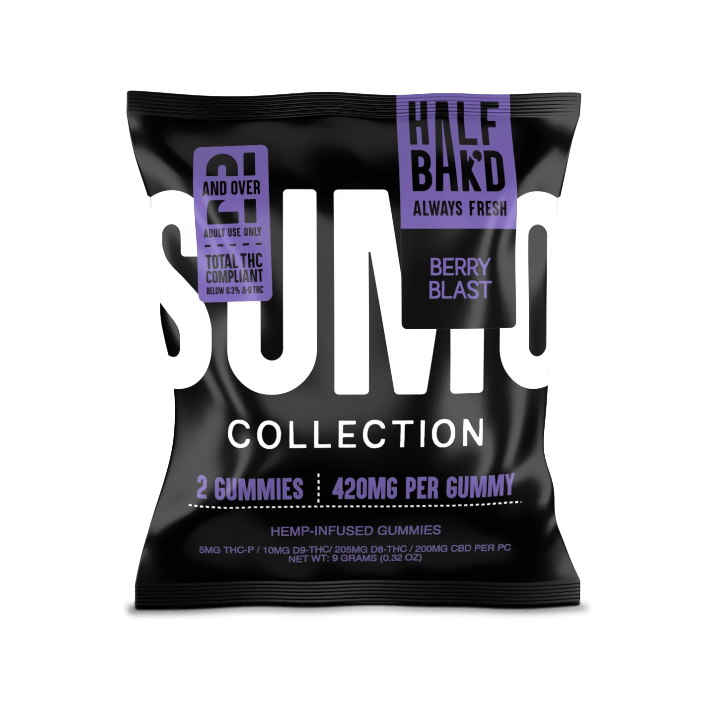 Half Bak'd Sumo Gummies 2 Pk Berry Blast