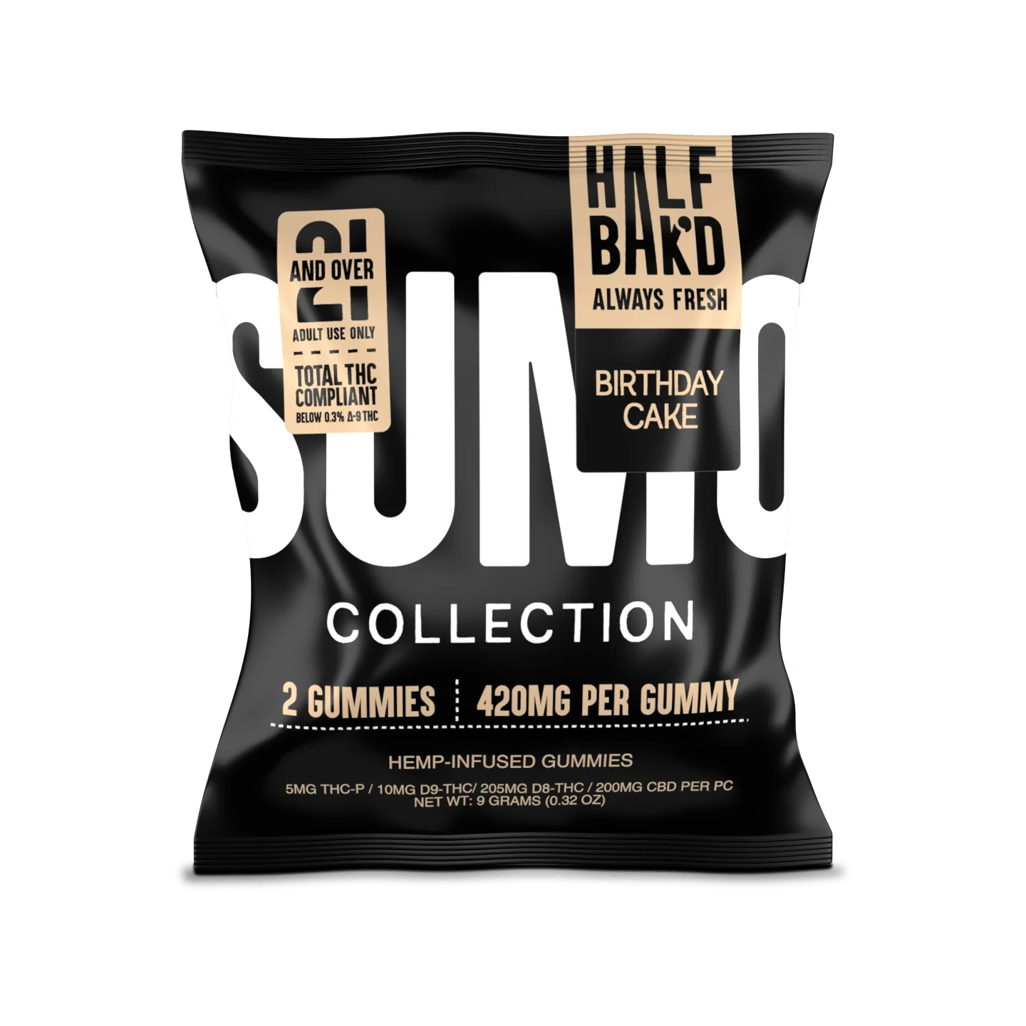 Half Bak'd Sumo Gummies 2 Pk Birthday Cake