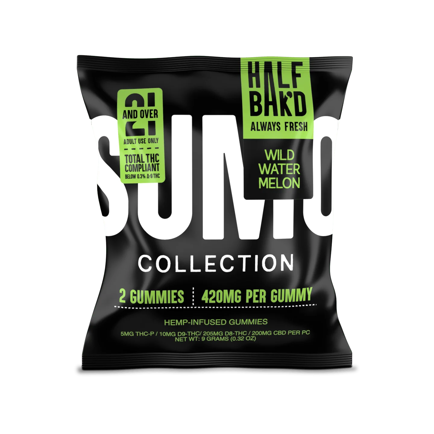 Half Bak'd Sumo Gummies 2 Pk Wild Watermelon