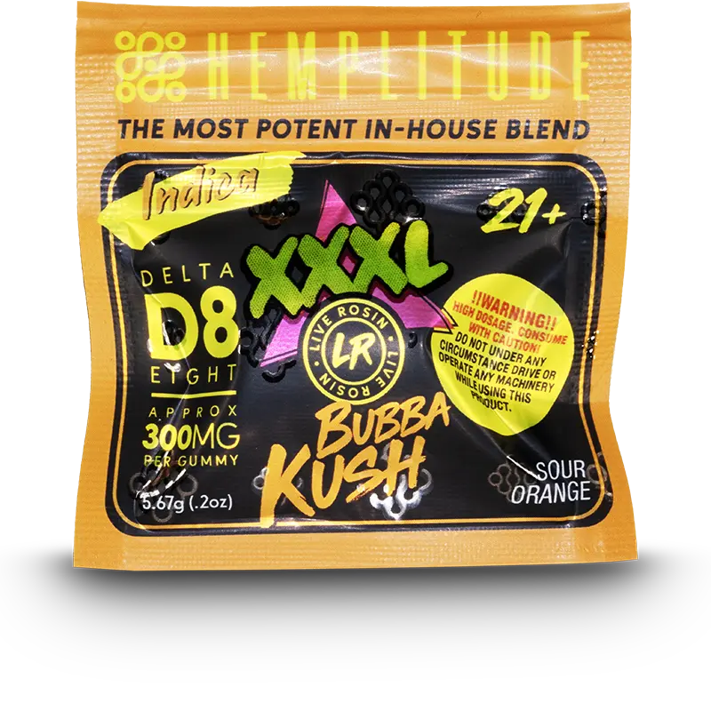 Hemplitude D8 Gummy 300MG Bubba Kush