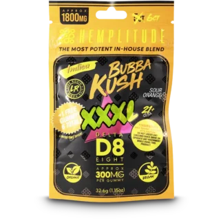 Hemplitude D8 Gummy 1800MG Bubba Kush 6CT