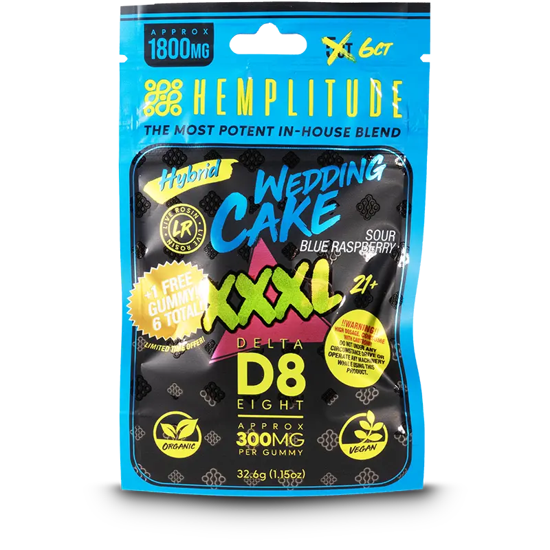Hemplitude D8 Gummy 1800MG Wedding Cake 6CT