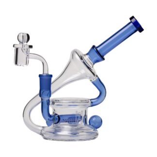 Human Grade 7.5" Recycler 45 (Triple Marble) Glass Rig