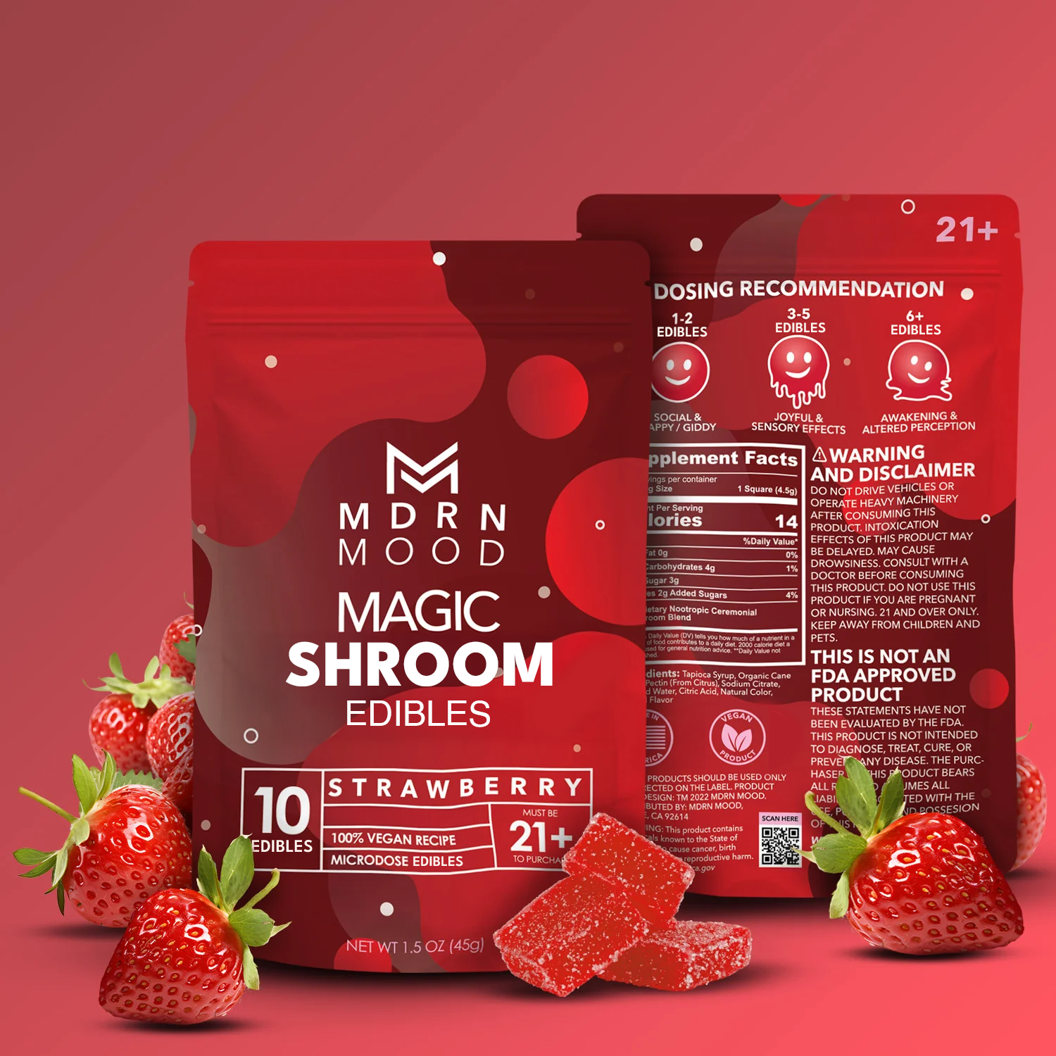 MDRN MOOD Magic Shroom Edibles - Strawberry