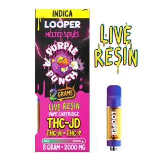 purple punch thc-jd cartridge, looper indica live resin