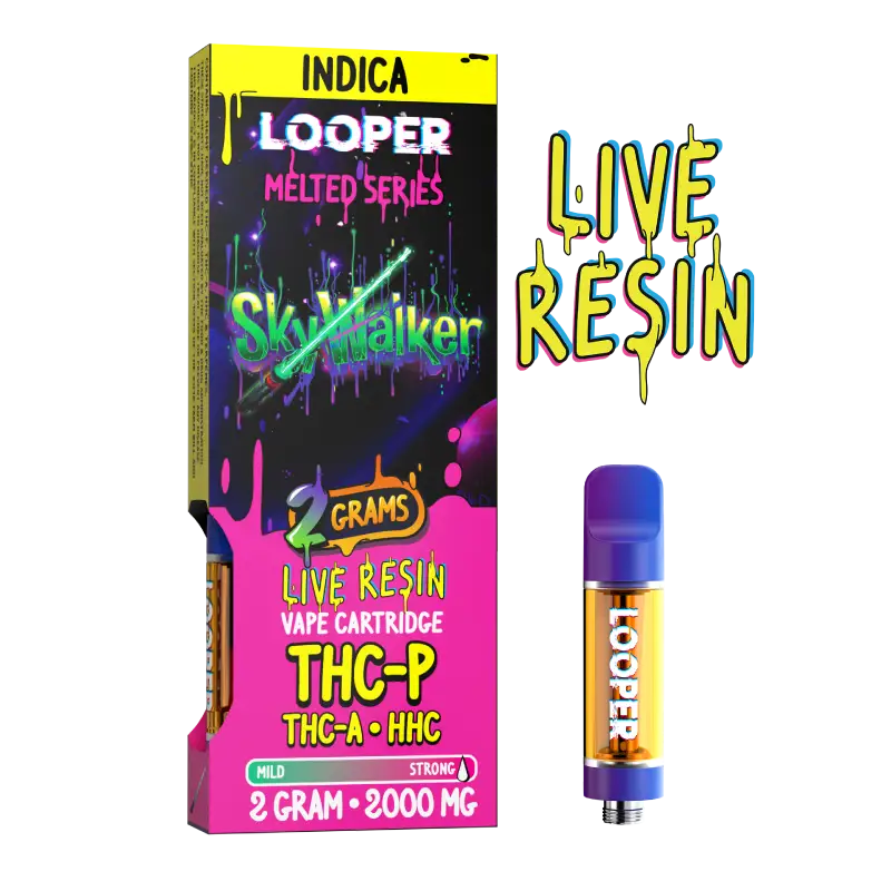 Looper melted series skywalker thp, thca, hhc cartridge, live resin, 2g