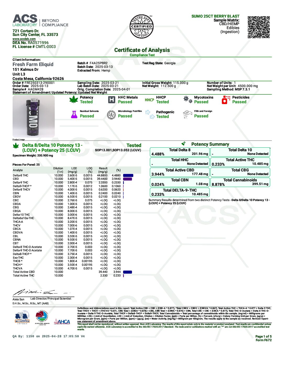 Half Bak'd Sumo Gummies 2 Pk Berry Blast - Image 2