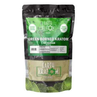 kilo of green borneo kratom powder by earth kratom