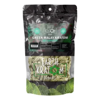 300ct green malay kratom capsules by earth kratom
