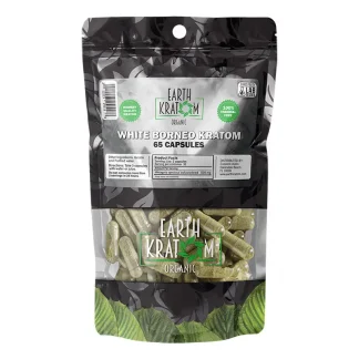 Earth Kratom- White Borneo Caps 65 ct